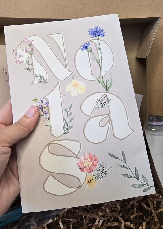 Libreta Con Líneas: Flores Silvestres