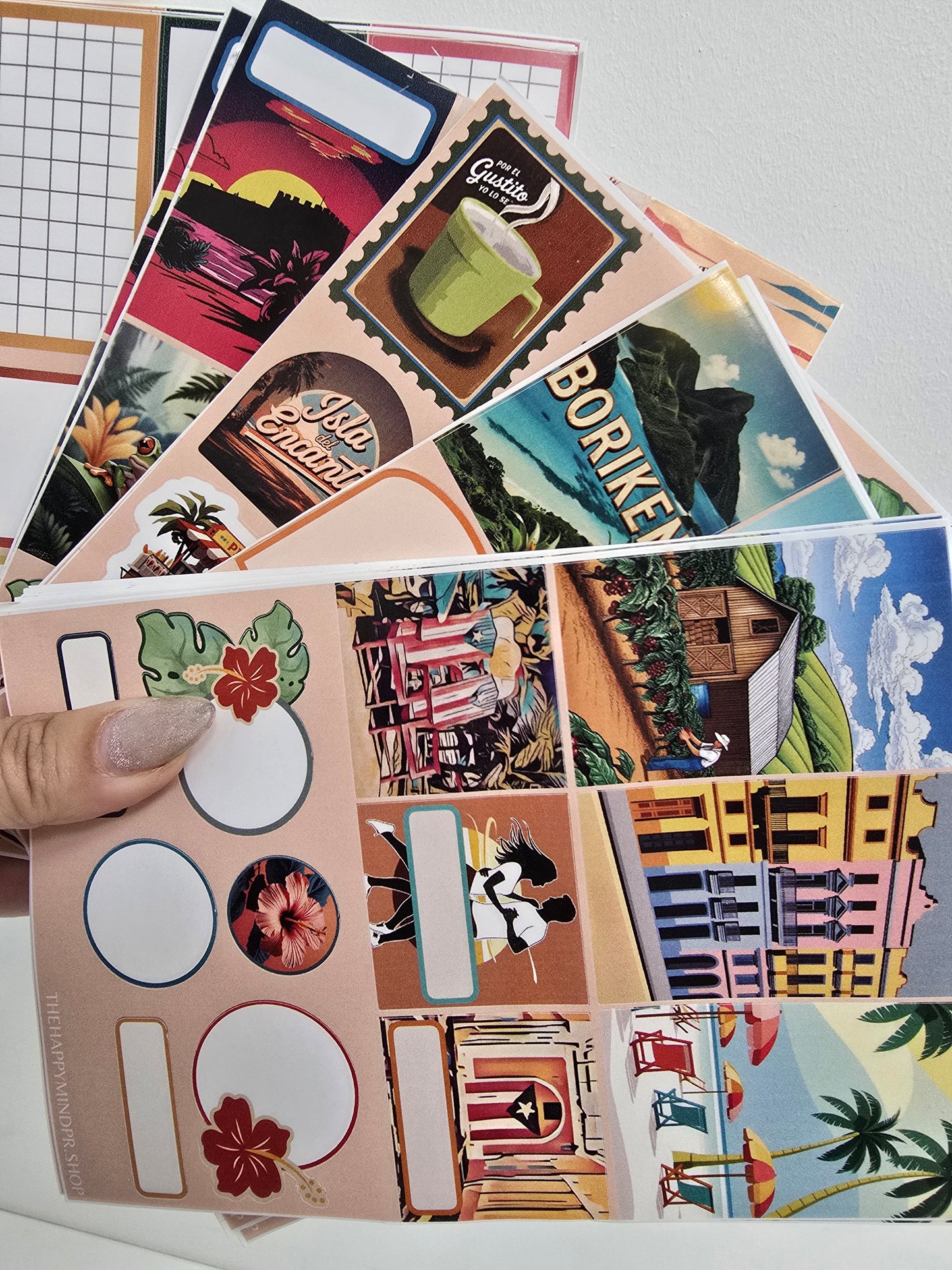 Kit de Stickers (5 Hojas) "Patria" Para Agenda/Journal/Libretas