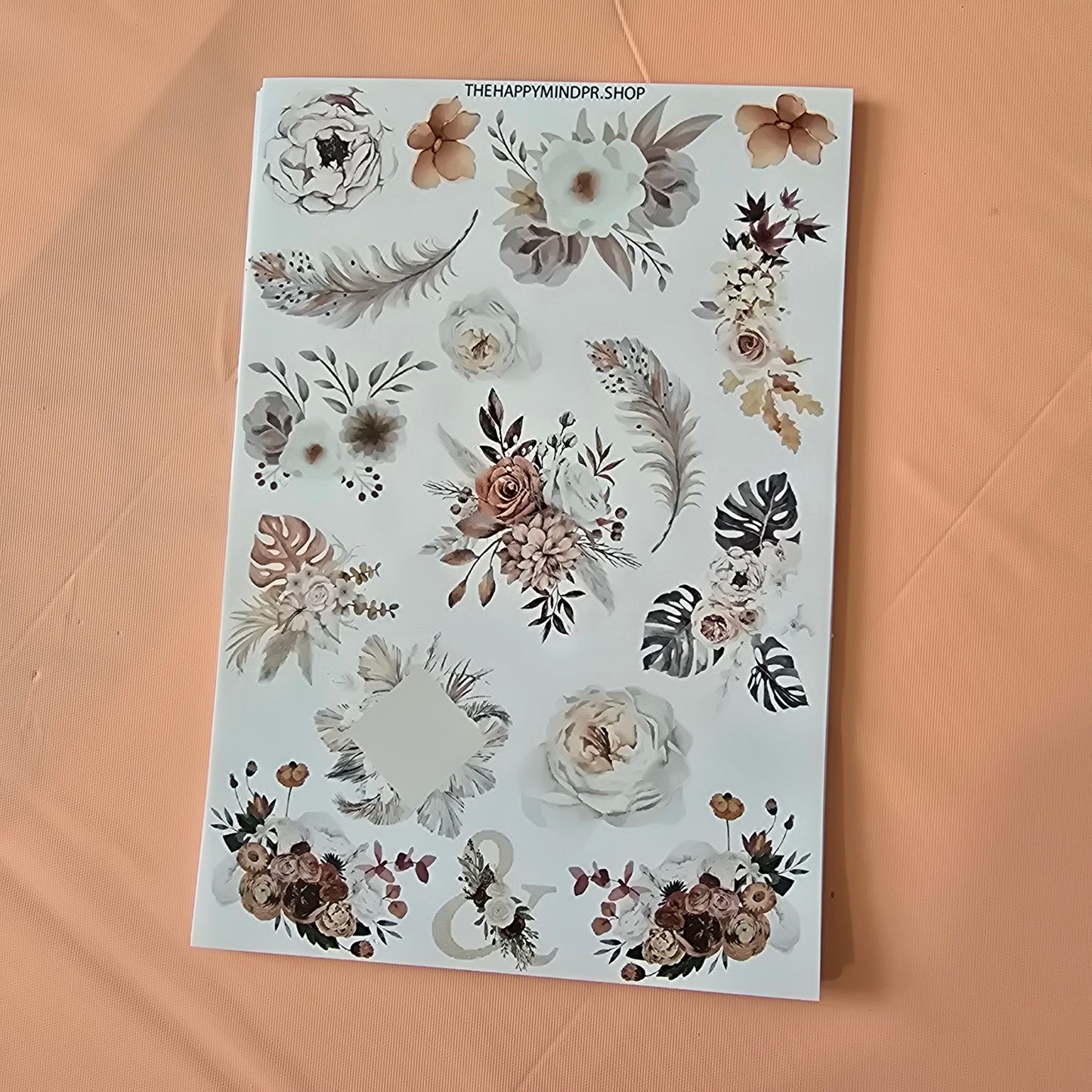 Kit de Stickers de 5 Hojas Boho Chic Para Agenda/Journal/Libretas/Calendario