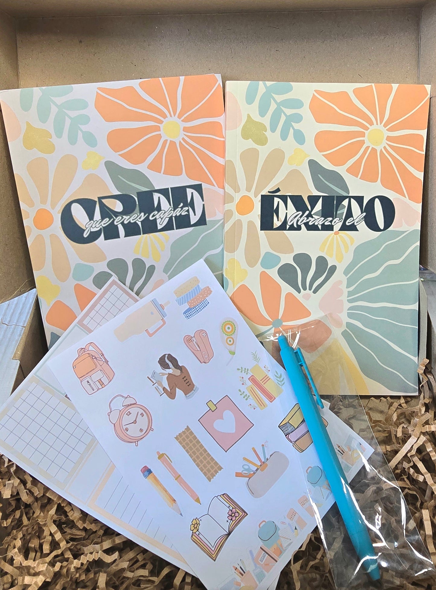 Bundle de Agenda y Libreta: Bono 🌻 Sticker Sheet, Bolígrafo