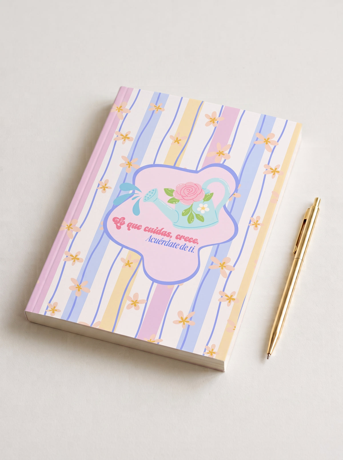 Lo Que Cuidas Crece. Acuérdate de Ti: Line Journal 6x9