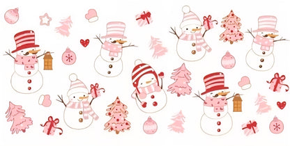 Bookmarks Acrílico Navidad Rosado