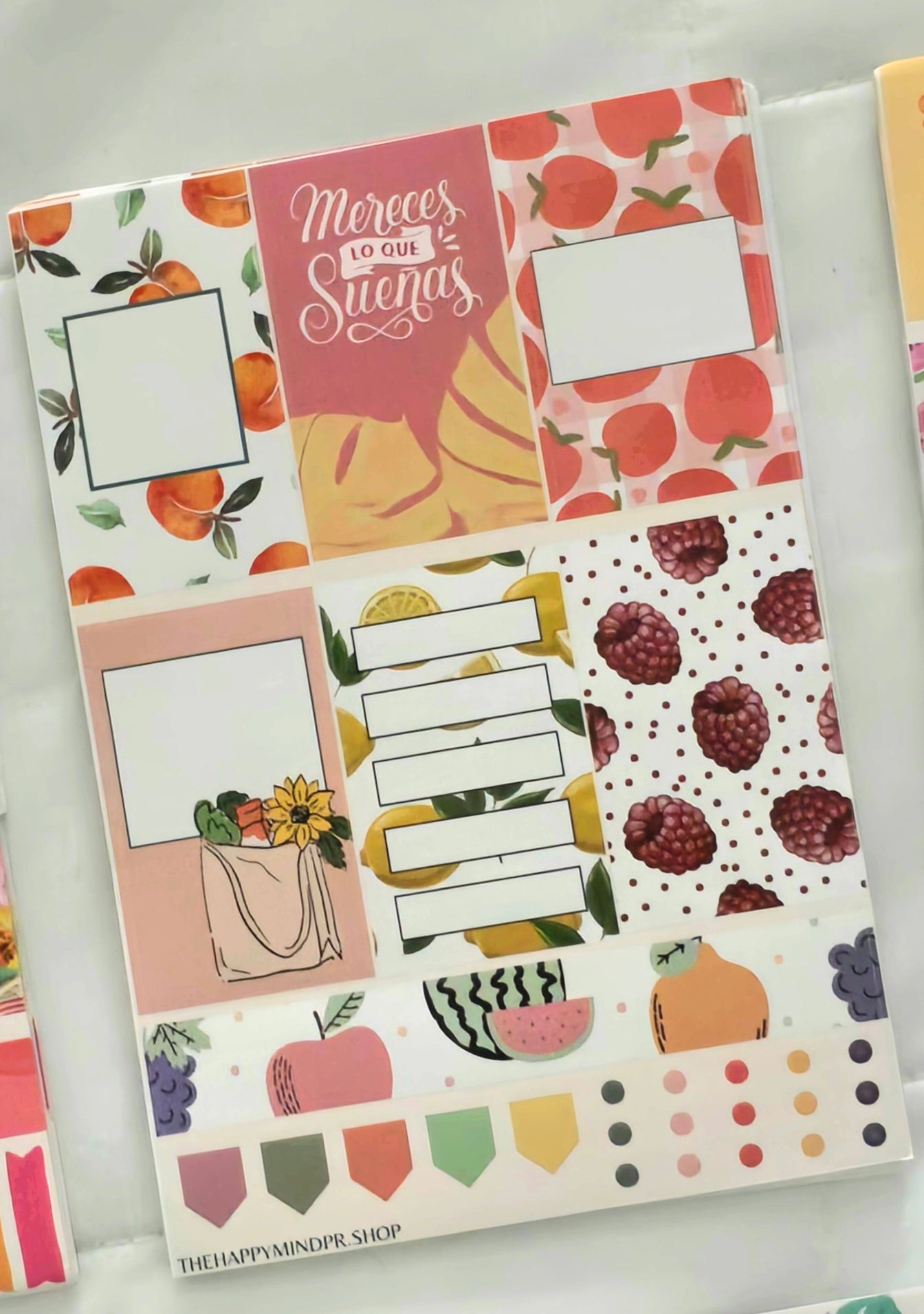 Set de Stickers  (6 Hojas)  "Veraneo" Para Agenda/Journal/Libretas