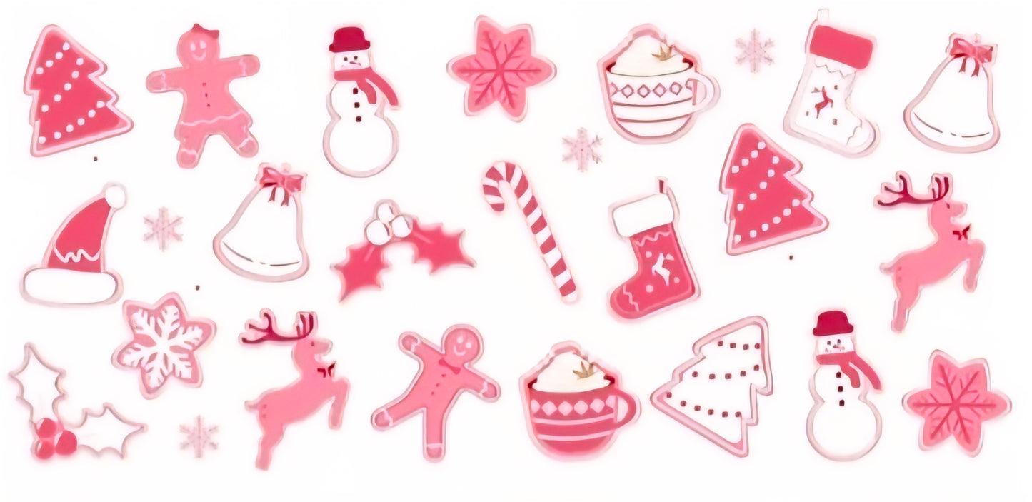 Bookmarks Acrílico Navidad Rosado