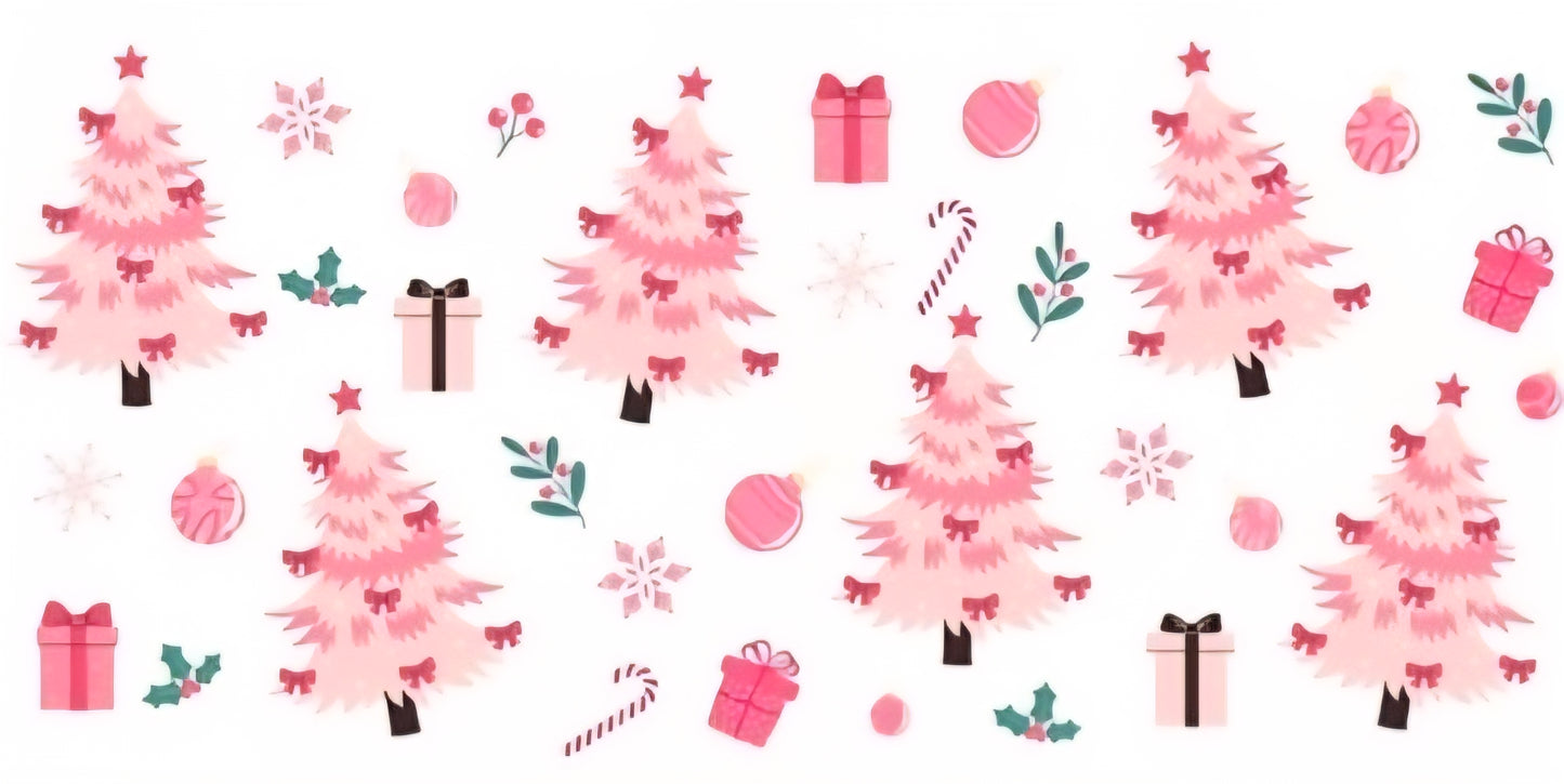 Bookmarks Acrílico Navidad Rosado