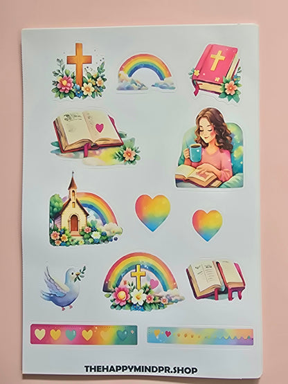 Fe Colorido (56 Stickers)