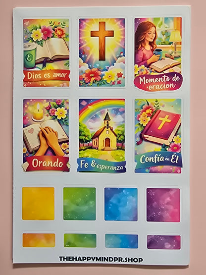 Fe Colorido (56 Stickers)