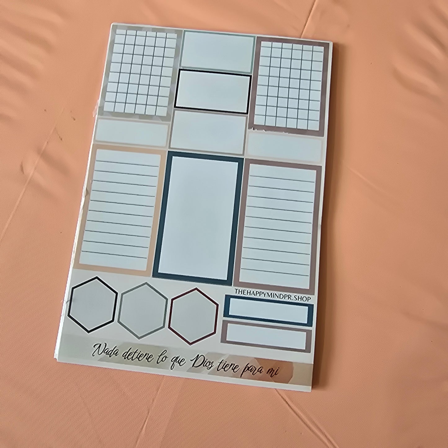 Kit de Stickers  (5 Hojas)  "Fe" Para Agenda/Journal/Libretas